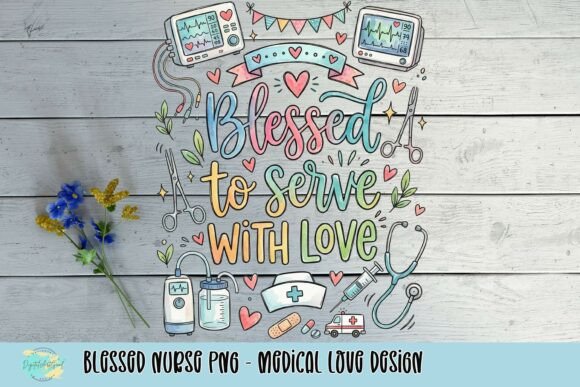 Blessed Nurse PNG - Medical Love Design