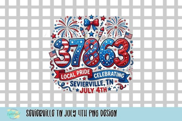 Celebrate Sevierville TN July 4th PNG Design