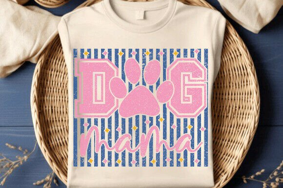 Dog Mama PNG & Floral Dog Mom Shirt Design