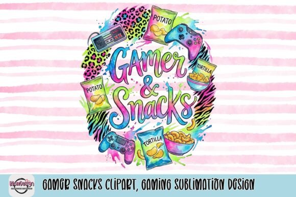 Elevate Your Projects with Gamer Snacks Clipart