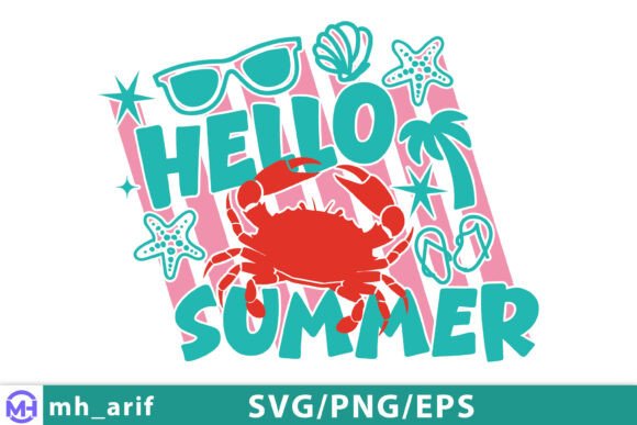 Hello Summer SVG PNG T-shirt Design: A Versatile Asset