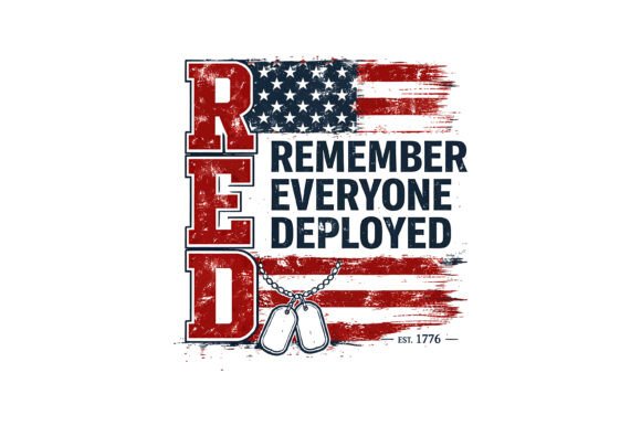 Honoring Service with Design: The RED Remember Deployed USA Graphic