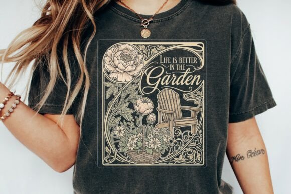 Life is Better in the Garden Design PNG: A Creative Asset