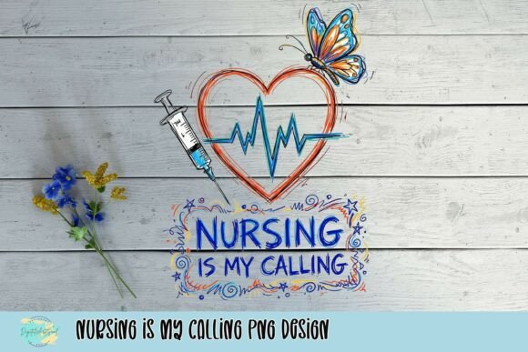 Nursing is My Calling PNG Design: A Creative Asset for Healthcare Branding