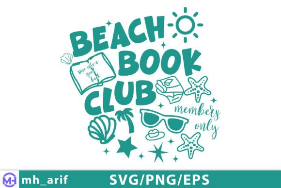 Summer Beach Book Club SVG PNG Design: Elevate Your Creative Projects