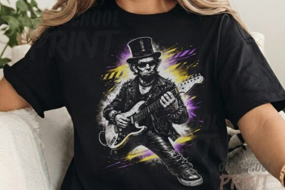 Vintage Lincoln Guitarist: A Bold Fusion of History and Rock