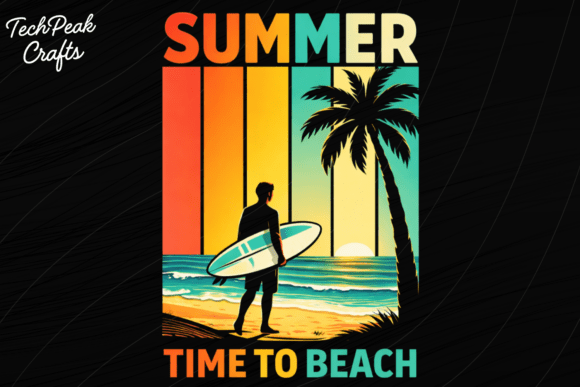Vintage Summer Beach Surf Design: A Timeless Aesthetic